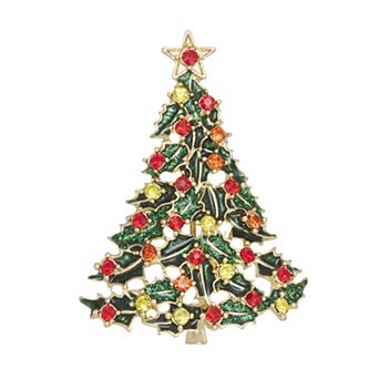 Napier Gold-Tone Holiday Christmas Tree Pin