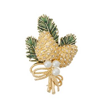 Napier Gold-Tone Pine Cone Pin