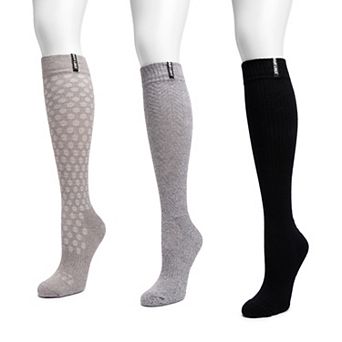Women's MUK LUKS 3-Pack Compression Knee High Socks