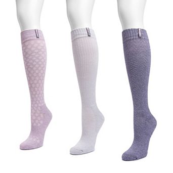 Women's MUK LUKS 3-Pack Compression Knee High Socks