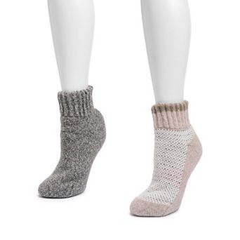 Women's MUK LUKS Heat Retainer Mini Crew Socks 2-Pack
