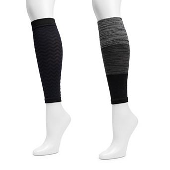 Women's MUK LUKS 2-Pack Compression Calf Nylon Sleeves