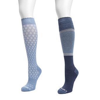 Women's MUK LUKS 2-Pack Compression Knee High Socks