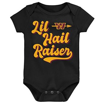 Newborn & Infant Outerstuff Black Washington Commanders Lil Hail Raiser Bodysuit