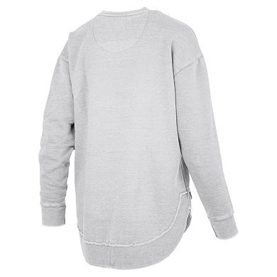 Women's Pressbox Heather Gray Kentucky Wildcats Marcus East Hall Poncho V-Neck Sweatshirt