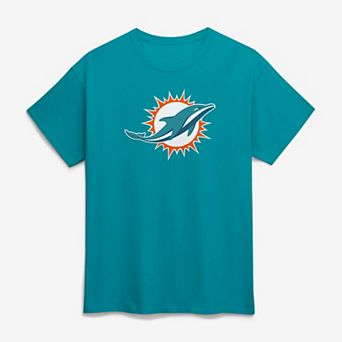 Men's Logo Athletic Aqua Miami Dolphins Primary Logo T-Shirt