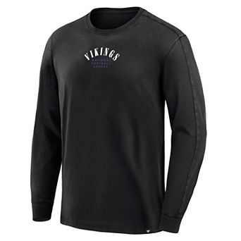 Men's Fanatics Black Minnesota Vikings Relaxed Fullback Drive Long Sleeve Fashion Top