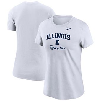 Women's Nike White Illinois Fighting Illini Primary T-Shirt