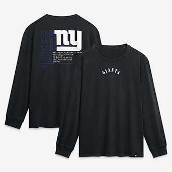 Men's Fanatics Black New York Giants Relaxed Fullback Drive Long Sleeve Fashion Top