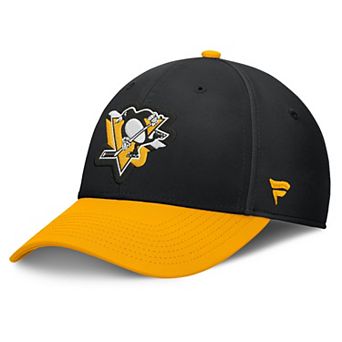 Men's Fanatics Black/Gold Pittsburgh Penguins Flex Fit Hat
