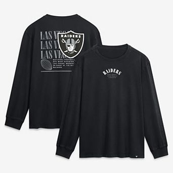 Men's Fanatics Black Las Vegas Raiders Fullback Drive Relaxed Fit Long Sleeve T-Shirt