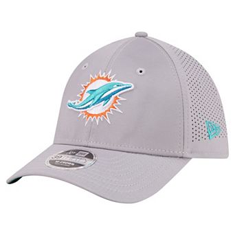 Men's New Era Gray Miami Dolphins 39THIRTY M-Crown Flex Fit Hat