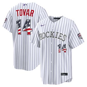Fourth of July Men's Colorado Rockies Ezequiel Tovar Nike White USA 250 Stadium Jersey