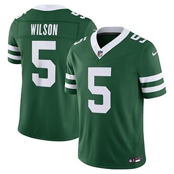Men's Nike Garrett Wilson Legacy Green New York Jets Team Vapor F.U.S.E. Stitched Limited Jersey