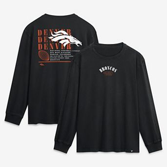 Men's Fanatics Black Denver Broncos Relaxed Fullback Drive Long Sleeve Fashion Top