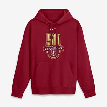 Men's Nike Cardinal Stanford Cardinal 50 Straight Years of Champions Club Hoodie