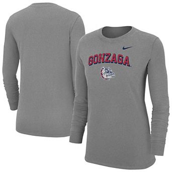 Women's Nike Gray Gonzaga Bulldogs Core Logo T-Shirt