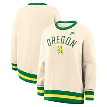 Women's Nike Natural Oregon Ducks Oversized Legacy Arch Phoenix Sweatshirt