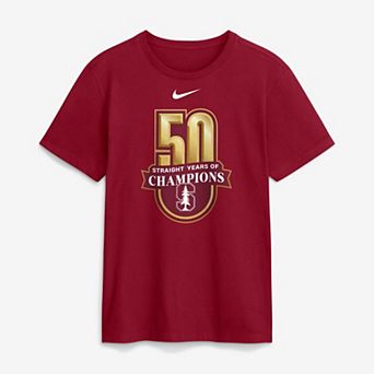 Men's Nike Crimson Stanford Cardinal 50 Years of Champions T-Shirt