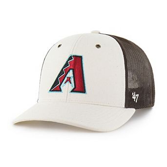 Men's Carhartt x '47 Natural/Brown Arizona Diamondbacks Undyed Trucker Adjustable Hat