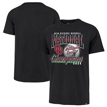 Youth '47 Black Oklahoma Sooners 2026 NCAA Baseball Men's College World Series Champions Franklin T-Shirt