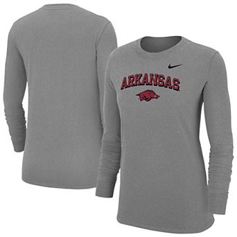 Women's Nike Gray Arkansas Razorbacks Core Logo T-Shirt