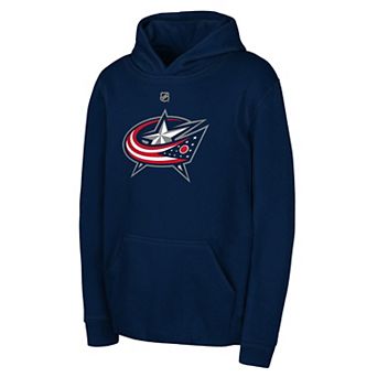 Youth Outerstuff Navy Columbus Blue Jackets Primary Logo Pullover Hoodie