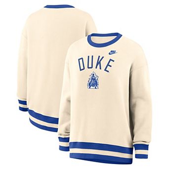 Women's Nike Natural Duke Blue Devils Oversized Legacy Arch Phoenix Sweatshirt
