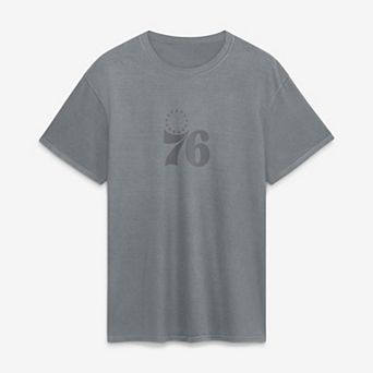 Men's Fanatics Gray Philadelphia 76ers Beach Wash T-Shirt