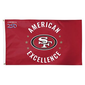WinCraft San Francisco 49ers 3' x 5' One-Sided America 250 Deluxe Flag
