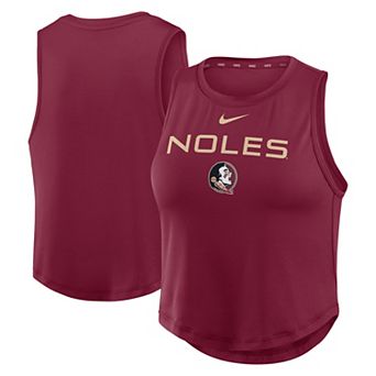 Women's Nike Garnet Florida State Seminoles One Dri-FIT Cropped Tank Top