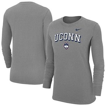 Women's Nike Gray UConn Huskies Core Logo T-Shirt