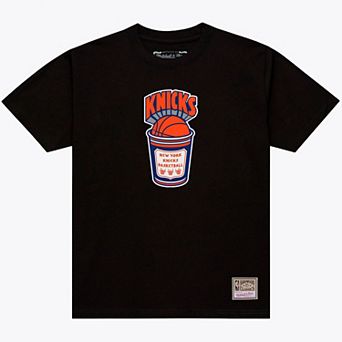 Men's Mitchell & Ness Black New York Knicks Coffee Cup T-Shirt