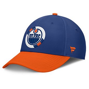 Men's Fanatics Royal/Orange Edmonton Oilers Flex Fit Hat