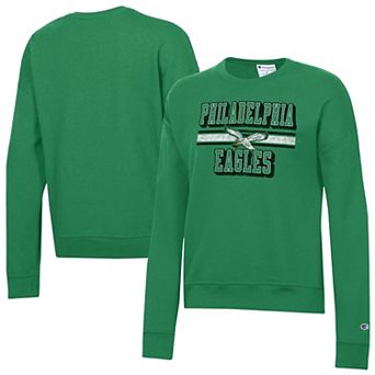 Women's Champion Green Philadelphia Eagles Powerblend Fleece Sweatshirt