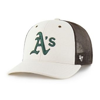 Men's Carhartt x '47 Natural/Brown Athletics Undyed Trucker Adjustable Hat