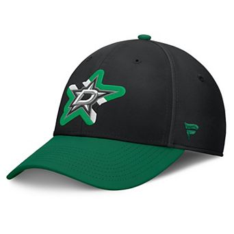 Men's Fanatics Black/Green Dallas Stars Flex Fit Hat
