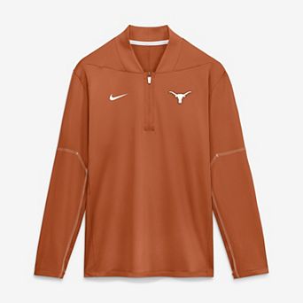 Men's Nike Texas Orange Texas Longhorns 2026 Sideline Midweight Half-Zip Dri-FIT Pullover