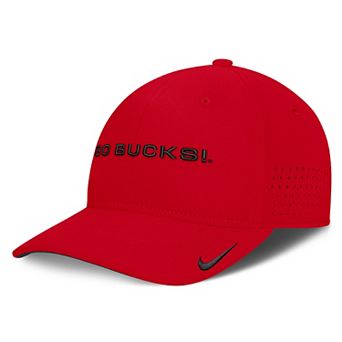 Men's Nike Scarlet Ohio State Buckeyes Gameday Aerobill Swooshflex Dri-FIT Hat