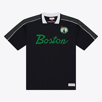 Men's Mitchell & Ness Black Boston Celtics Polo Jersey