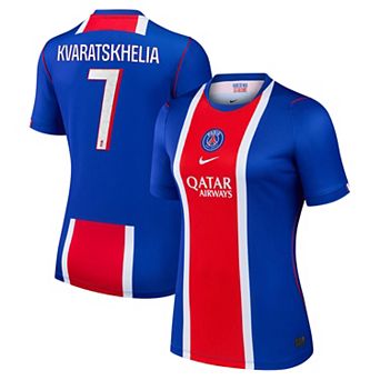 Women's Nike Khvicha Kvaratskhelia Blue Paris Saint-Germain 2026/27 Home Stadium Replica Jersey