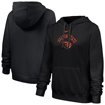 Women's Nike Black Oregon State Beavers Club Fleece Hoodie