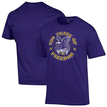 Men's Champion Purple LSU Tigers Americana 250 Years of Freedom Tonal T-Shirt