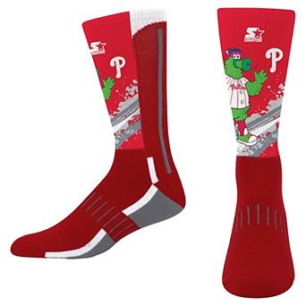 Youth Starter Red Philadelphia Phillies Phenom Mascot Color Splash Crew Socks