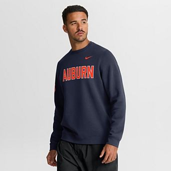 Men's Nike Navy Auburn Tigers 2026 Sideline Club Sweatshirt