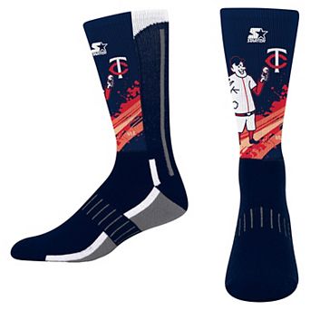 Youth Starter Navy Minnesota Twins Phenom Mascot Color Splash Crew Socks