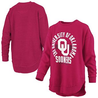 Women's Pressbox Crimson Oklahoma Sooners Blitz Crewneck Sweatshirt