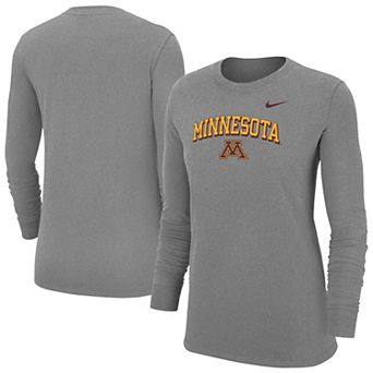 Women's Nike Gray Minnesota Golden Gophers Core Logo T-Shirt
