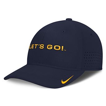 Men's Nike Navy West Virginia Mountaineers Gameday Aerobill Swooshflex Dri-FIT Hat