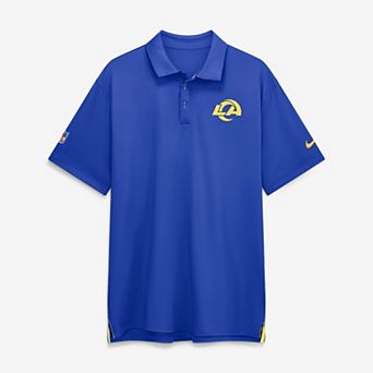 Men's Nike Royal Los Angeles Rams Sideline Powerful Blocking Dri-FIT Tour Polo